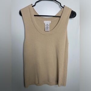 White Stag Stretch Beige Scoop Neck Sleeveless Tank Top Sz Large 12-14